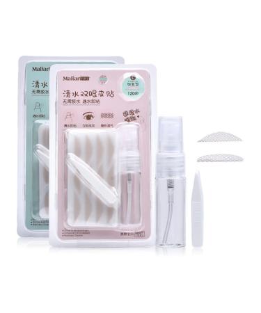 DOITOOL 1 Pack Double-fold Eyelids for Women Lace Double Eyelid Sticker Mesh Clear Water 9*2cm As Shown
