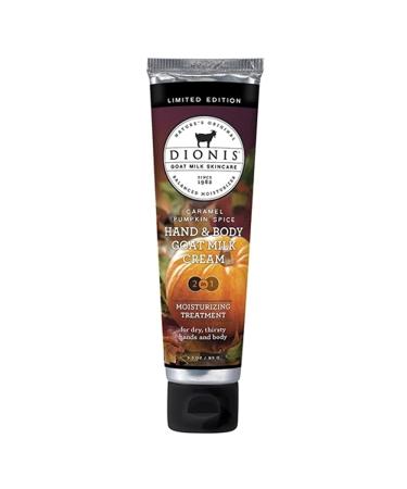 Dionis - Goat Milk Skincare Caramel Pumpkin Spice Scented Hand & Body Cream (3.3 oz) - Made in the USA - Cruelty-free and Paraben-free
