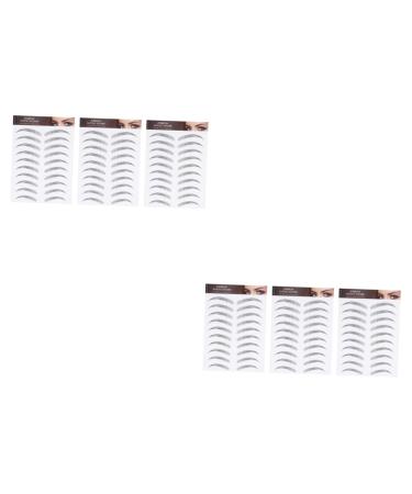 Outanaya 6 Sheets Tint for Eyebrows Black Makeup Brow Sticker False Eyebrows for Men Black Sticker