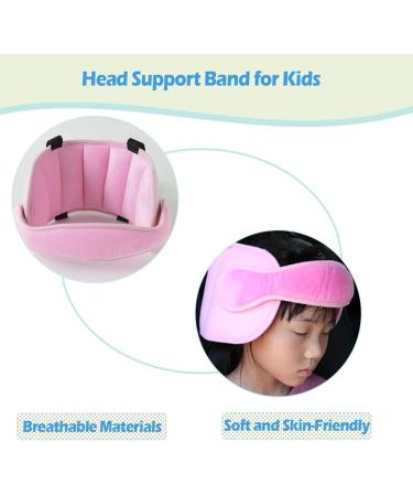 KAKIBLIN Adjustable Toddler Car Seat Head Support Band - Pink - Buy Online on GoSupps.com