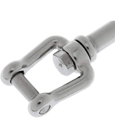 YiMusic 2 Pieces Heavy Duty 316 Stainless Steel Swivel Shackle Bolt Snap Hook Suit for Outdoor Camping Fishing Water Sports Accessories - Buy Online on GoSupps.com