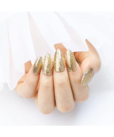 Gold Glitter Gel Nail Polish - Sparkling Diamond Gold Color - 10ML - Soak Off UV Gel Polish for DIY At-Home Manicure - Buy Online on GoSupps.com