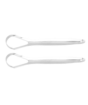 Tongue scraper cleaner stainless steel ergonomic design removes coating easy to clean slippers handle handling of oral hygiene with 2 pieces (80 x 100 cm / 80 x 31.5 x 39.4 inches