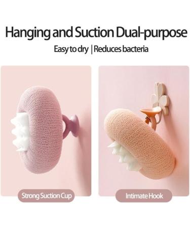 Super Soft Sunflower Suction Cup Bath Ball - Exfoliating Loofah Sponge for Men & Women - 4 Pack | Best Shower Cleaning Brush - Buy Online on GoSupps.com
