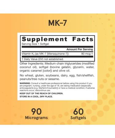 Jarrow's Mk-7 90 MCG gluten-free 60 softgels - Buy Online on GoSupps.com