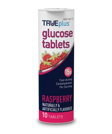 TRUEplus Glucose Tablets, Raspberry Flavor - 10ct Tube (1) - Buy Online on GoSupps.com