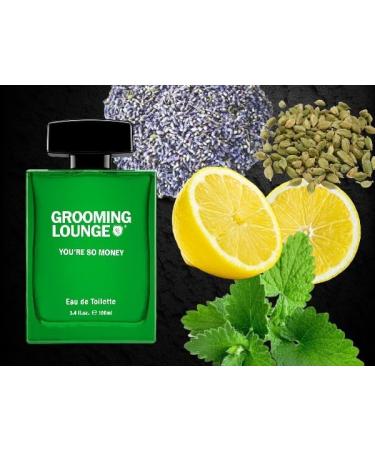 Grooming Lounge Men's Fagrances Eau de Best Perfume for Men - Features Energizing Notes of Lemon Bergamot Cardamom and Patchouli - Travel Size Perfume 3.4oz (You're So Money) - Buy Online on GoSupps.com