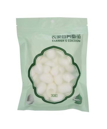 Silk Ball Facial Cleanser Balls 30pcs Face Cleansing Silks Silkworm Finger Rub Removal Silkworm Balls Facial Cleanser Beauty Cleasing Tool Skin Care Face Massage Rub for Home