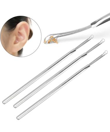 3 Pcs Stainless Steel Ear Pick Earwax Removal Kit - Triple Ring Ear Spoon Remover Tool - Buy Online on GoSupps.com