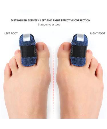 2 Pack Toe Splint Straightener for Hammer Toe - Blue | Toe Brace Corrector for Bent, Crooked, Claw, Curled Toes - Toe Support Wrap for Alignment and Relief - Buy Online on GoSupps.com