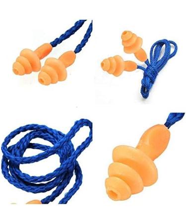 ISTOVO 5Pcs Authentic Soft Silicone Corded Ear Plugs Noise Reduction Earplugs Protective Earmuffs - Buy Online on GoSupps.com