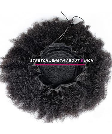 10 Inch Afro Puff Human Hair Bun | Kinky Curly Drawstring Ponytail & Clip-In Extensions - Buy Online on GoSupps.com