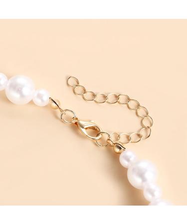 Oralgo's Elegant Pearl Necklace with Black Band - Adjustable Heart Loop for Weddings & Bridal Jewelry - Buy Online on GoSupps.com