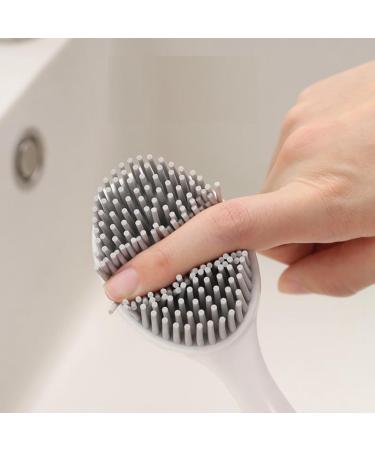 Facesunny Dish Brush Dish Scrubber Pan Brush with Bamboo Handle Dishwashing and Cleaning Double Pan Brush and Cup Brush - Buy Online on GoSupps.com