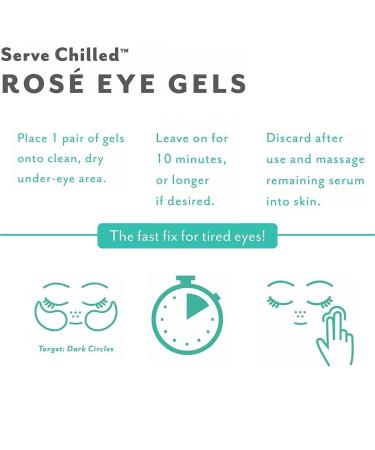 Patchology Serve Chilled Ros Eye Gels with Hyaluronic Acid - Hydrating Under Eye Patches for Dark Circles, Puffy Eyes, and Fine Lines - 5 Pairs - Buy Online on GoSupps.com