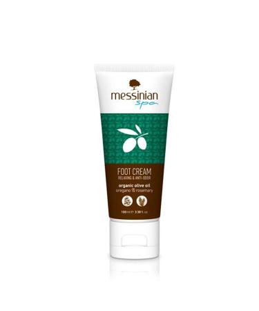 Messinian spa foot cream - oregano & rosemary with extra native olive oil & shea butter moisture care - relaxing & smell -inhibiting - parabens & animal test -free - pampering gifts for women &