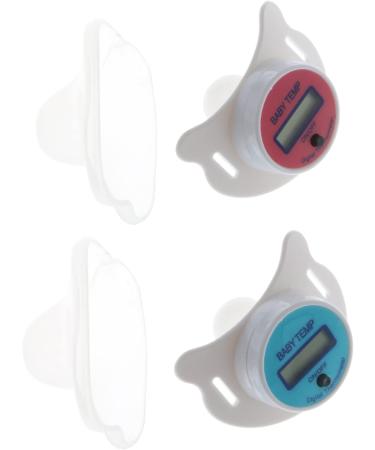 Digital Nipple-Shaped Thermometer for Babies - High Accuracy LCD Display - Fever Monitor Gauge - Oral Mouth Temperature Measuring - Pink/Blue - Buy Online on GoSupps.com
