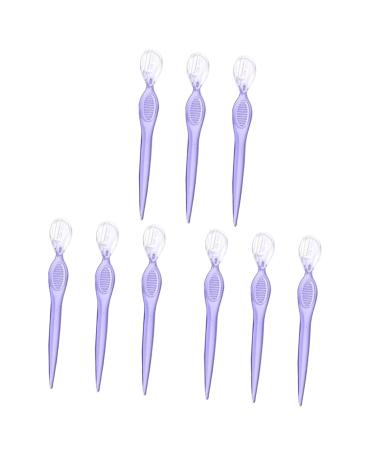 Minkissy 9 pieces women with remote rustproof precision shaving tools for facial eye brews handle make-up women Especially shaped trimmer for purple razor Schaber 12.5x1.5cmx3pcs Lilax3stk