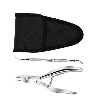 1 Set Manicure 2-piece Set Ingrown Toe Nipper Cuticle Tool Cuticle Manicure Nipper Manicure Trimmer Ingrown Toe Clipper Cuticle Pusher Nail Pedicure Stainless Steel