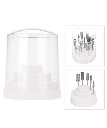 Nail Drill Holder with 48 Holes - Plastic Nail Art Stand & Drill Bit Organizer Box (White) - Perfect for Home & Salon Use - Buy Online on GoSupps.com