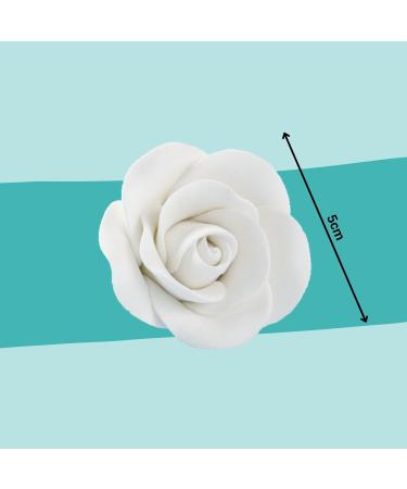 Buy Cake Company Fine Sugar Roses - 6 White Pieces (1 x 74g) - Perfect for Decorating Cakes | International Shipping Available - Buy Online on GoSupps.com