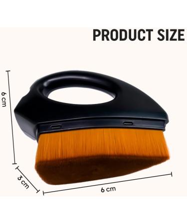 Gleva Foundation Makeup Flawless Brush Flat Top Foundation Brush for liquid makeup High Density Seamless Kabuki Face Brush Multifunctional for Blending Liquid Cream or Flawless (Black) - Buy Online on GoSupps.com