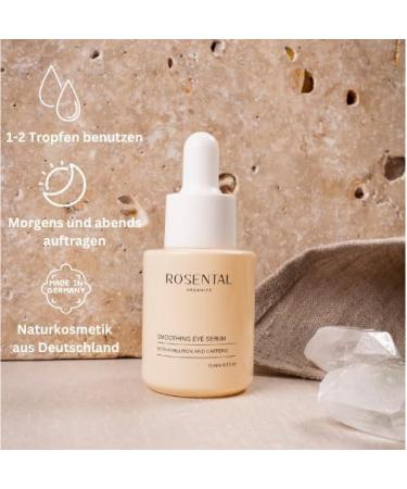 Rosental Organics Smoothing Eye Serum Antiaging eye care with hyaluronic acid & caffeine against dark circles and wrinkles natural cosmetics from Germany - Buy Online on GoSupps.com