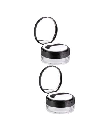 Ipetboom 2sets Powder Box Loose Powder Toiletry Containers Cosmetic Powder Cause Travel Storage Box Compact