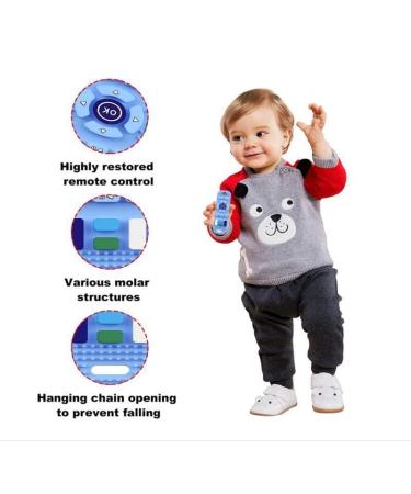 Baby Silicone Teething Toy - Remote Control Footy & Teething Ring for 0-12 Months | Safe & Fun Toys - Buy Online on GoSupps.com
