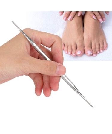 Ingrown Toenail File Double End Nail Lifter Stainless Steel Ingrown Toe Nail File Ingrowing Nail Lifter Pedicure Tool Nail Cleaner for Cleaning and Care of Ingrown Toenails