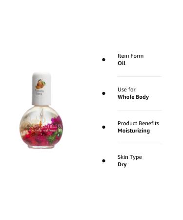 Blossom Mandarin Oranges Scented Cuticle Oil (0.42 oz) with Real Flowers - Made in USA - Buy Online on GoSupps.com