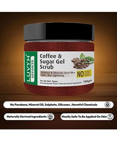 100% Natural & Vegan Face Scrub for Men & Women - Reduces Tan Blackheads & Dirt for Smooth Skin (100gm Coffee - Buy Online on GoSupps.com