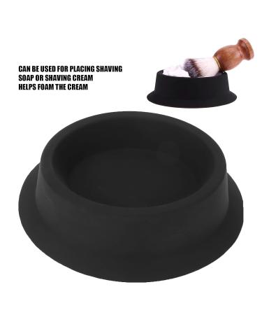 Portable Silicone Shaving Soap Bowl - Black | Ideal for Home & Barber Shop Use | International Shipping Available - Buy Online on GoSupps.com