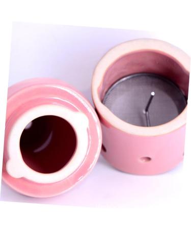 Beavorty 2 STK MOXA Burner Set - Porcelain Moxa Heating Device for Face Massage | Moxibustion & Massage Pot | Ceramic Pink Moxa Holder - Buy Online on GoSupps.com