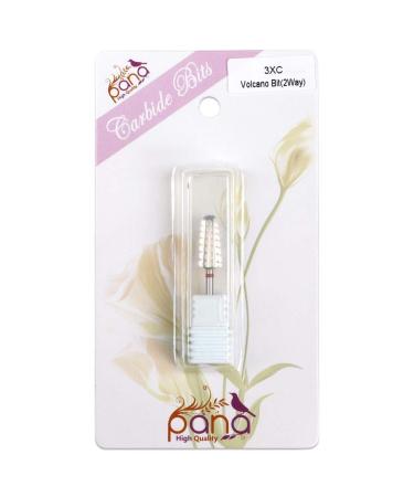 PANA Nail Carbide Volcano Bit - 3X Coarse Silver - Dual Rotating Design for Left and Right Handed Use - Fast Acrylic and Hard Gel Removal - 3/32 Shank - Manicure Nail Art Drill Machine - Buy Online on GoSupps.com