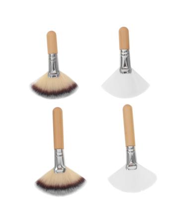 FRCOLOR 12 Pcs Loose Powder Brush Makeup Brush Blush Brush Setting Powder Brush Fan Makeup Powder Brush Makeup Tools Facial Makeup Brush White Hairdressing Gown Nylon Miss Face Brush Large