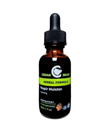 Cedar Bear Respir Moisten a Liquid Herbal Supplement That Moisturizes and Soothes Irritated Respiratory Tissues and Relieves Occasional Dry Coughs 1 Fl Oz 1 Ounce