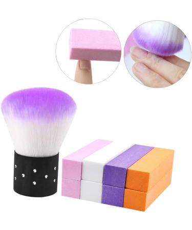 Housoutil 1 Set Nail Art Brush Manicure Kit Mushroom Cleaning Brush Headbands for Lash Extensions Nail Dust Collector Buffing Block Sanding Nail Gel Nails Gel Sponge Purple High Elasticity 6.3x2.7cm Purple - Buy Online on GoSupps.com