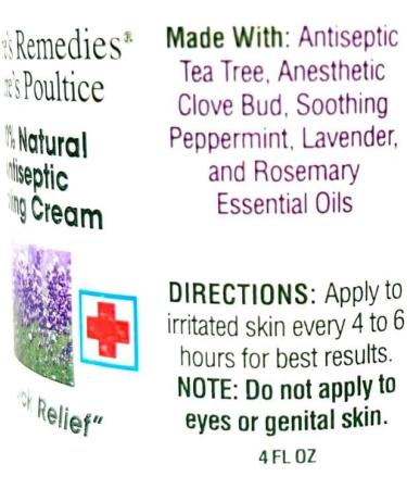 Natural Antiseptic Healing Cream - Soothes Skin Infections, Bed Sores, Wounds, Ulcers, Rashes, Burns - 4oz - Buy Online on GoSupps.com