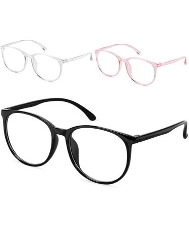 Aomig Blue Light Glasses - 3PC Gaming & Reading Glasses for Eye Protection | Unisex Black White Pink Options - Buy Online on GoSupps.com