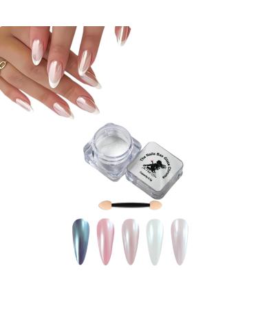 .5Gram Glaze Chrome Powder White Pearl Chrome Chrome Powder White Pearl Chrome Chrome Polish Nail Art Glaze Chrome Nail Powder Pearl White Chrome Nail Powder Chrome Nail Powder (Glaze)