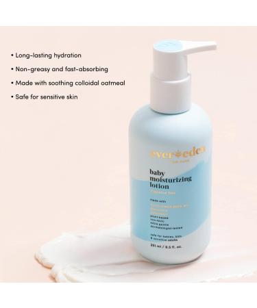 Evereden Moisturizing Baby Lotion for Newborns 8.5 oz | Lightweight Non-Greasy Toddler Lotion | Gentle & Non-Toxic Baby Care | Fragrance Free - Buy Online on GoSupps.com