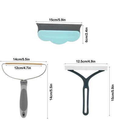 3 Piece Pet Hair Remover Set Portable & Reusable for Couch Clothes Rugs & Blankets | Ideal for Dog & Cat Owners - Buy Online on GoSupps.com