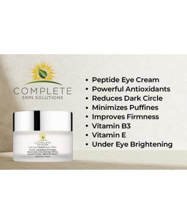 Intensive Peptide Eye Cream by Complete Skin Solutions | Brighten & Hydrate Eyes - Buy Online on GoSupps.com