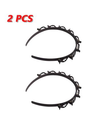 Shop Hroijsl Double Bang Hairstyle Hair Bands with Clips | Hairpin Headgear & Cracking Clips for Women & Girls (2pc) - Buy Online on GoSupps.com