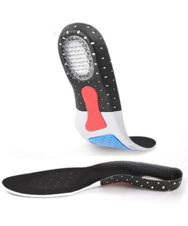 Premium Comfort Gel Sports Insoles for Men & Women - Orthotic Cushion with Arch Support for Plantar Fasciitis & Sore Feet Relief | Large (M 7.5-12 / W 9-13) - Buy Online on GoSupps.com
