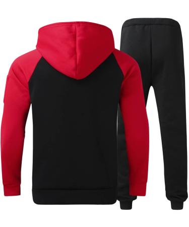 Hanxiulin Men's Cotton Training Suit - Red Jogging & Sports Suit Set (3XL) for Ultimate Comfort & Performance - Buy Online on GoSupps.com