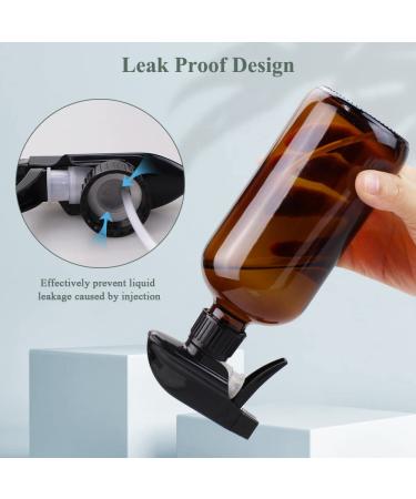 Wedama 2 Pack Amber Glass Spray Bottle Set for Aromatherapy, Hair Care & Hydration - 16oz - Buy Online on GoSupps.com