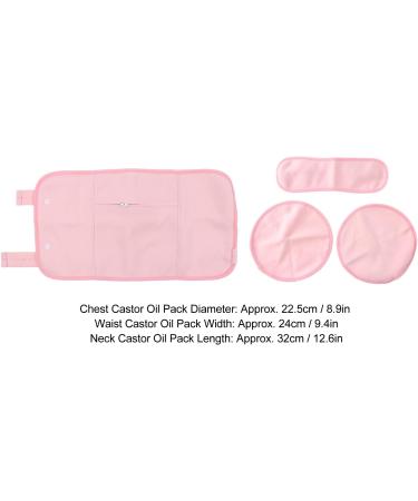 Reusable Organic Castor Oil Pack Wraps for Liver Detox | Adjustable Compresses for Waist Neck & Breasts - Buy Online on GoSupps.com