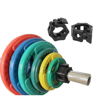 Tioamy Dumbbell Closures & Barbell Collars - Olympic Weightlifting Clamps (50mm) - Gym Equipment - 1 Pair Black - Buy Online on GoSupps.com